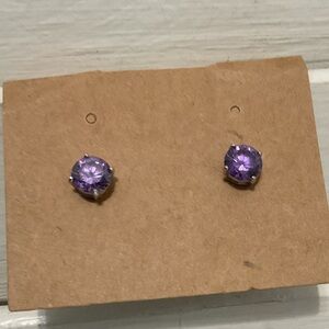 Amethyst Earrings Stud